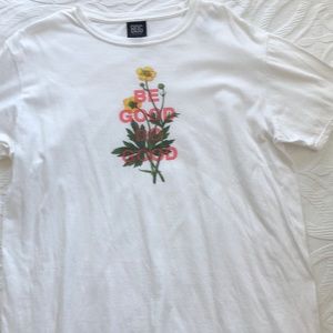 White “Be Good” tee